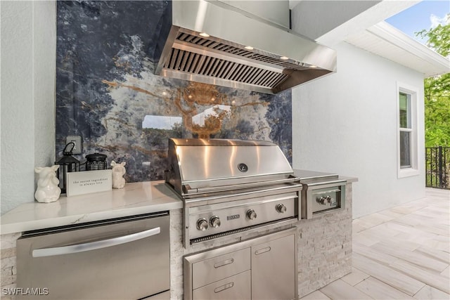 3829 Helmsman Dr, Naples, FL 34120 - view of patio / terrace featuring exterior kitchen