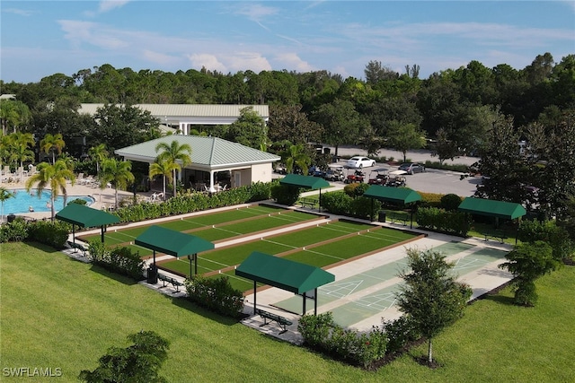 2245 Pigeon Plum Way N, Fort Myers, FL 33917 - view of home's community with a yard and shuffleboard