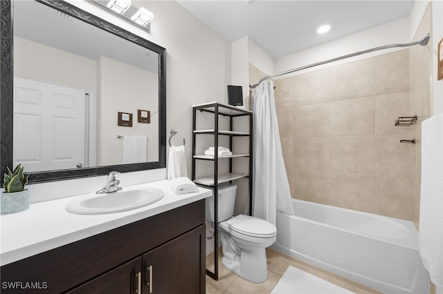 2245 Pigeon Plum Way N, Fort Myers, FL 33917 - full bathroom featuring tile patterned floors, vanity, and shower / bath combination with curtain