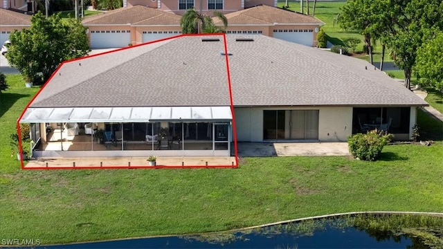 20013 Petrucka Cir N, Lehigh Acres, FL 33936 - view from above of property with property boundaries highlighted