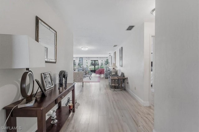 20013 Petrucka Cir N, Lehigh Acres, FL 33936 - corridor featuring light wood-style floors and baseboards
