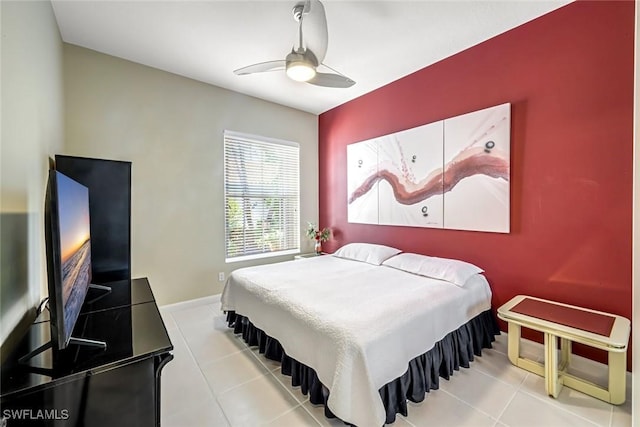 2799 Jude Island Way, Naples, FL 34119 - bedroom featuring tile patterned flooring and ceiling fan