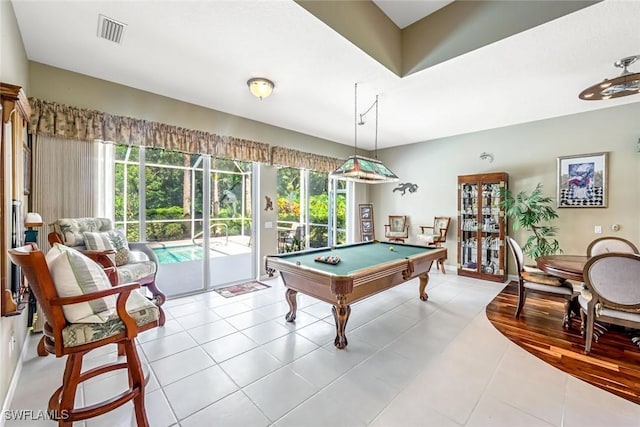 2799 Jude Island Way, Naples, FL 34119 - playroom with billiards table and tile patterned flooring
