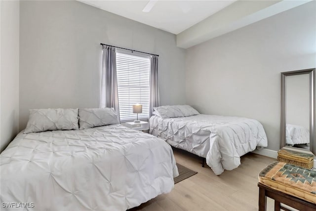 401 Bayfront Pl Unit 3502, Naples, FL 34102 - bedroom featuring light wood-style floors and ceiling fan