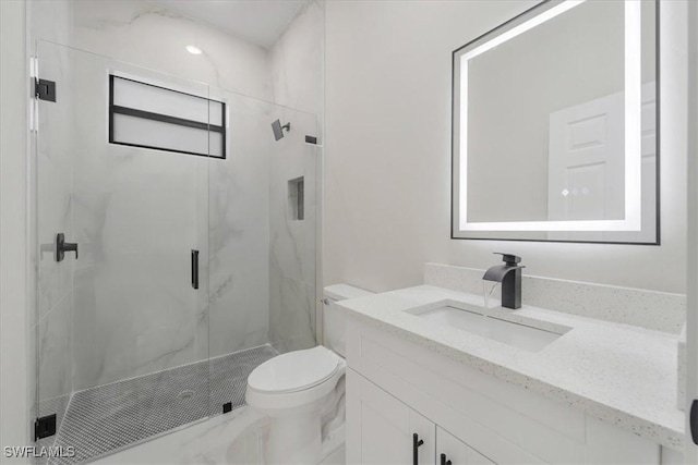 915 Anthony St E, Lehigh Acres, FL 33974 - full bathroom with vanity and a marble finish shower