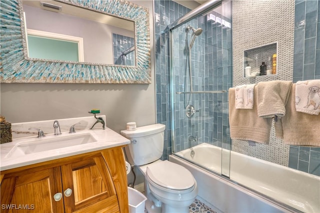 6008 Cypress Ln, Bonita Springs, FL 34134 - bathroom with enclosed tub / shower combo and vanity