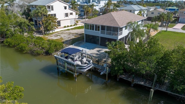 6008 Cypress Ln, Bonita Springs, FL 34134 - aerial perspective of suburban area featuring a large body of water