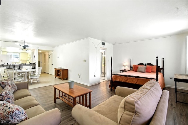 2079 Barkeley Ln Unit 6, Fort Myers, FL 33907 - living room with wood finished floors