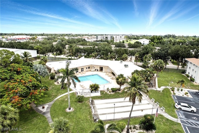 2079 Barkeley Ln Unit 6, Fort Myers, FL 33907 - bird's eye view of a pool area