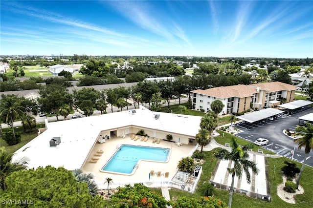 2079 Barkeley Ln Unit 6, Fort Myers, FL 33907 - bird's eye view of a pool area