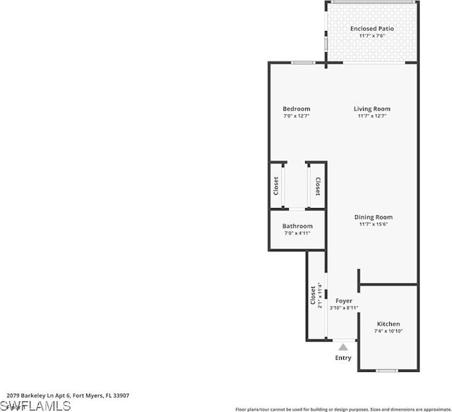 2079 Barkeley Ln Unit 6, Fort Myers, FL 33907 - view of room layout