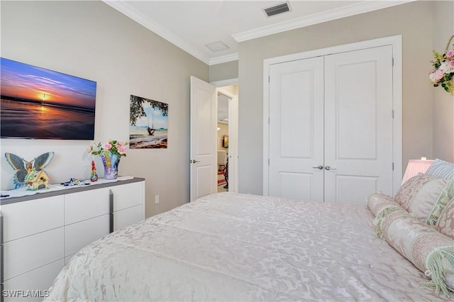 8142 Lucello Ter S, Naples, FL 34114 - bedroom featuring a closet and ornamental molding