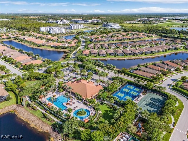 8142 Lucello Ter S, Naples, FL 34114 - aerial overview of property's location featuring a large body of water and nearby suburban area