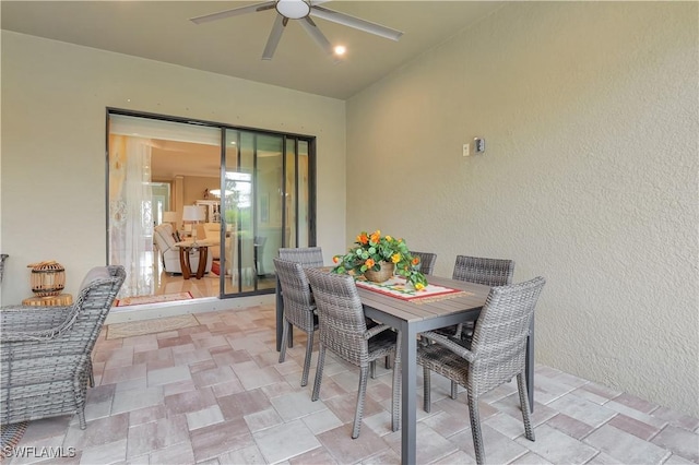 8142 Lucello Ter S, Naples, FL 34114 - view of patio / terrace with ceiling fan and outdoor dining area