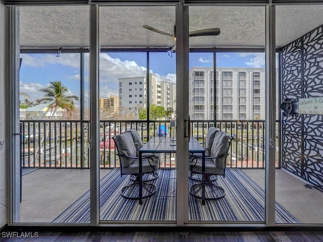 4431 Bay Beach Ln Unit 522, Fort Myers Beach, FL 33931 - sunroom featuring a city view