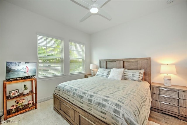 3649 Avenida Del Vera, North Fort Myers, FL 33917 - bedroom featuring ceiling fan and light carpet