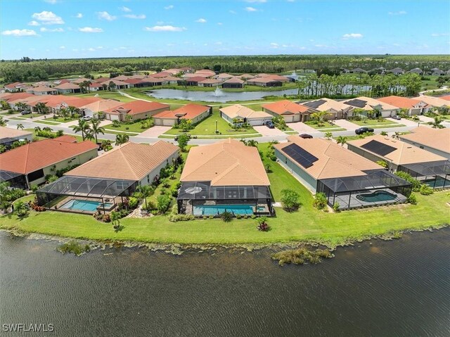 3649 Avenida Del Vera, North Fort Myers, FL 33917 - aerial perspective of suburban area with a large body of water and a pool