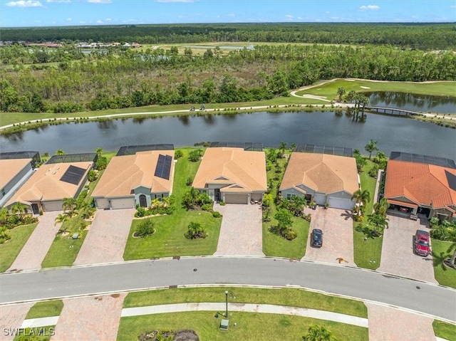 3649 Avenida Del Vera, North Fort Myers, FL 33917 - aerial view of residential area with a nearby body of water and a heavily wooded area