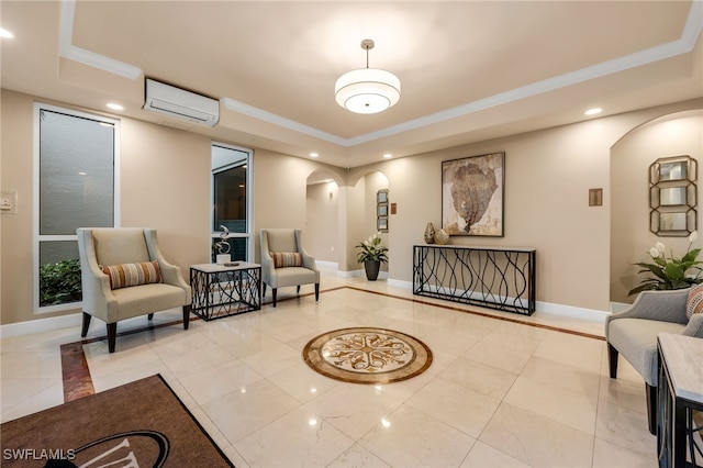 580 El Camino Real Unit 3606, Naples, FL 34119 - building lobby featuring crown molding and recessed lighting