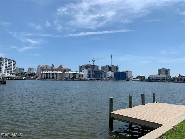 432 Oak Ave, Naples, FL 34108 - dock featuring a water view and a city view