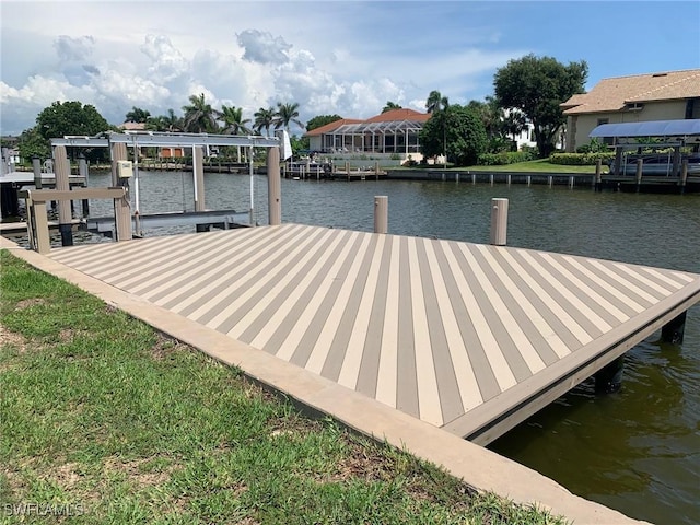 432 Oak Ave, Naples, FL 34108 - dock area featuring a water view