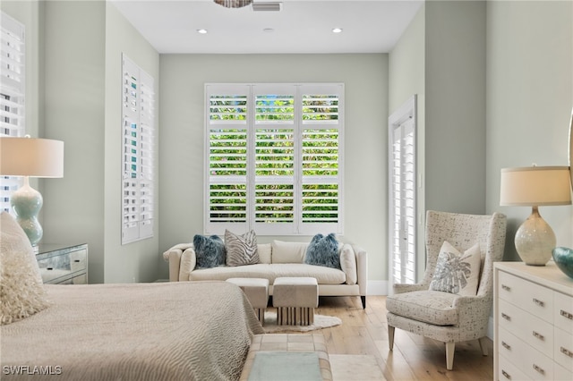 745 Riviera Dr, Naples, FL 34103 - bedroom with light wood finished floors and recessed lighting
