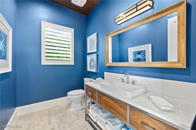745 Riviera Dr, Naples, FL 34103 - bathroom with vanity and wood ceiling