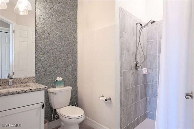 2110 Antigua Ln, Naples, FL 34120 - bathroom with vanity and tiled shower