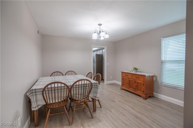 195 E Mariana Ave, North Fort Myers, FL 33917 - dining space featuring a chandelier and light wood-style flooring
