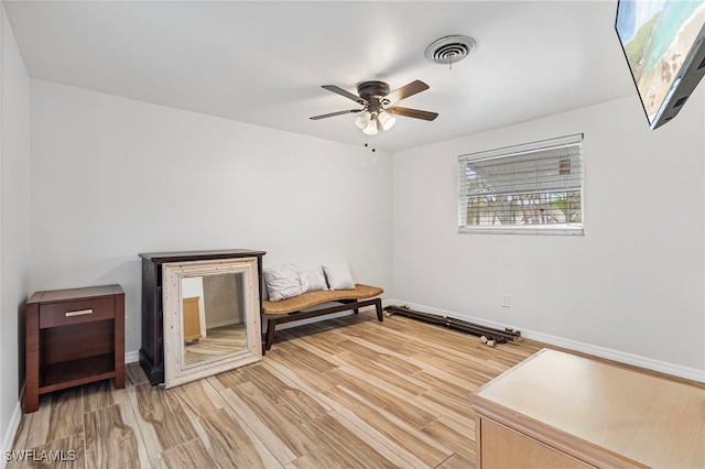 138 Dowling Ave NE, Port Charlotte, FL 33952 - unfurnished room featuring light wood-style flooring and ceiling fan