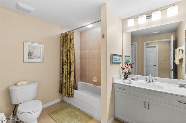 3904 Forest Glen Blvd Unit 102, Naples, FL 34114 - bathroom featuring vanity, tile patterned floors, and shower / bathtub combination with curtain