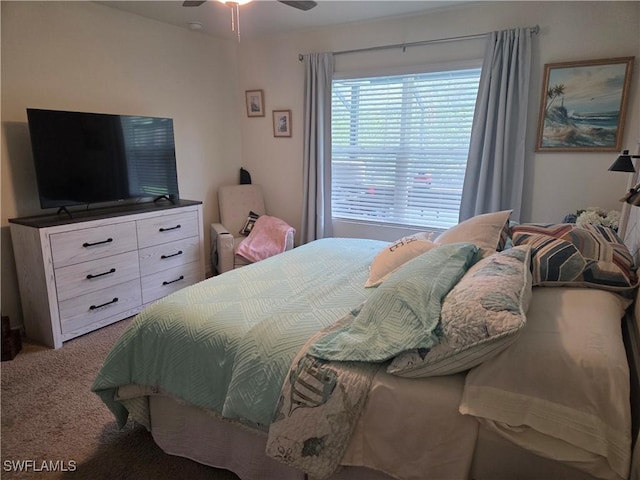 8868 E Cascade Price Cir, North Fort Myers, FL 33917 - bedroom featuring carpet and a ceiling fan