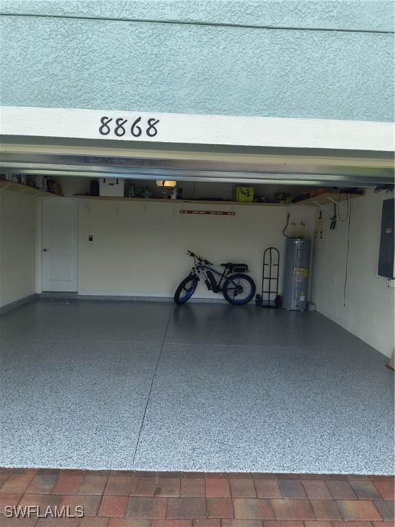 8868 E Cascade Price Cir, North Fort Myers, FL 33917 - garage with electric water heater