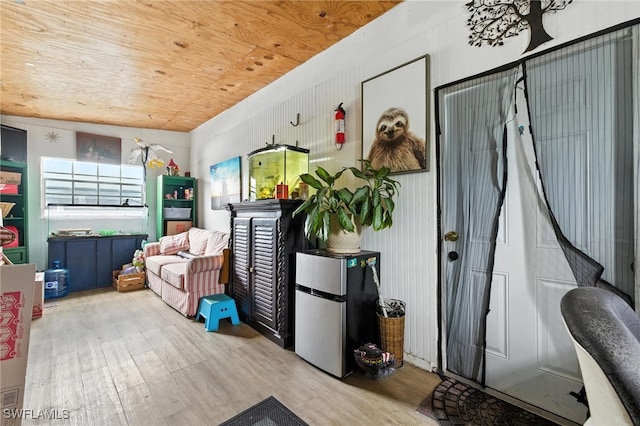 4440 40th St NE, Naples, FL 34120 - living area with wood finished floors and wooden ceiling