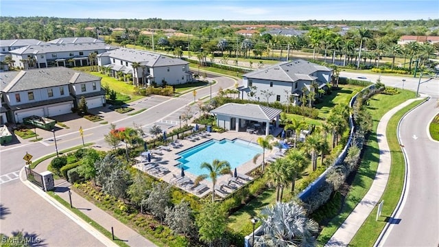 4184 Sonoma Oaks Cir, Naples, FL 34119 - bird's eye view of a pool area