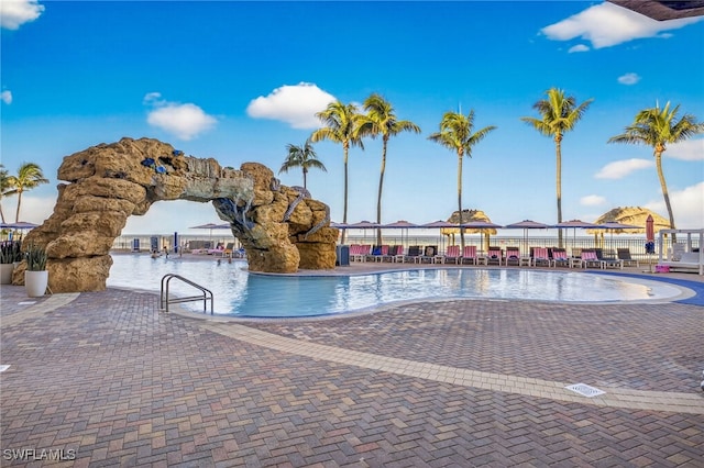 140 Estero Blvd Unit 2209, Fort Myers Beach, FL 33931 - community pool with a patio area