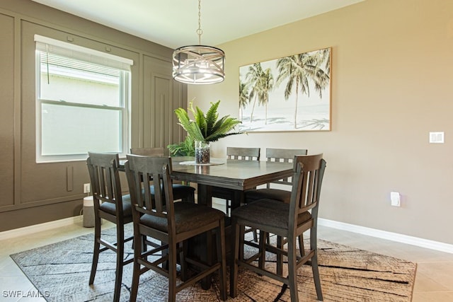 3943 E Hampton Cir, Alva, FL 33920 - dining area with light tile patterned floors and baseboards