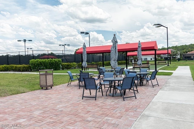 3943 E Hampton Cir, Alva, FL 33920 - view of patio featuring a gazebo