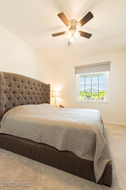 3943 E Hampton Cir, Alva, FL 33920 - carpeted bedroom featuring baseboards and a ceiling fan