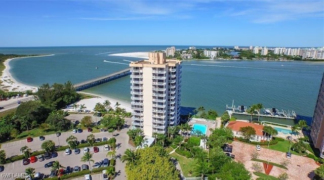 8701 Estero Blvd Unit 605, Bonita Springs, FL 33931 - aerial overview of property's location featuring a nearby body of water and apartment complex