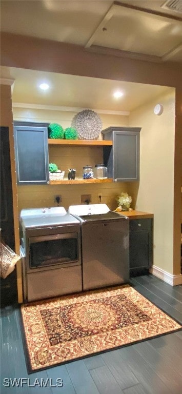 291 Everglades Blvd N, Naples, FL 34120 - washroom with washing machine and dryer and recessed lighting