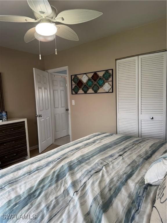 190 N Collier Blvd Unit O4, Marco Island, FL 34145 - bedroom with a closet and ceiling fan