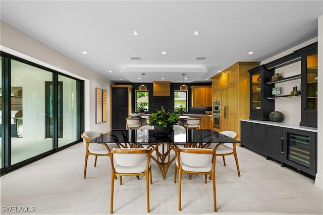 1261 13th Ave N, Naples, FL 34102 - dining room featuring wine cooler and recessed lighting