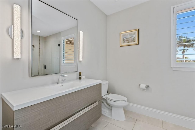 434 Trade Winds Ave, Naples, FL 34108 - full bath featuring tile patterned flooring, vanity, and a stall shower