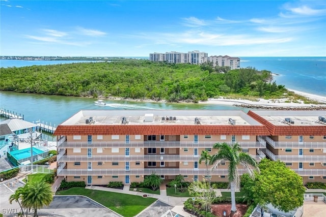 1208 Edington Pl Unit E204, Marco Island, FL 34145 - drone / aerial view of apartment complex / building and a nearby body of water