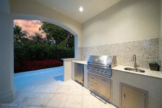 33 3rd St S, Naples, FL 34102 - view of patio / terrace featuring area for grilling and a sink