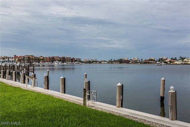 816 E Elkcam Cir Unit 305, Marco Island, FL 34145 - dock area featuring a water view