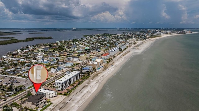 4750 Estero Blvd Unit 101, Fort Myers Beach, FL 33931 - bird's eye view of waterfront with a beach