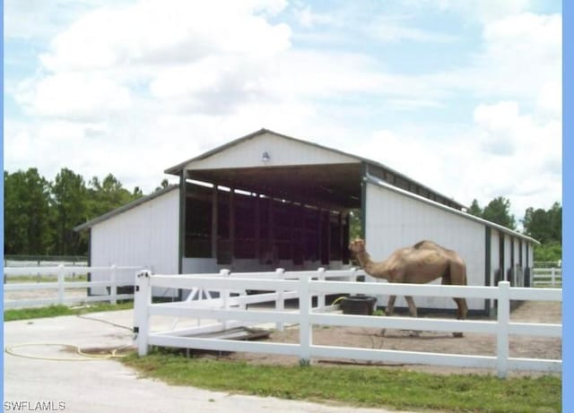 view of horse barn