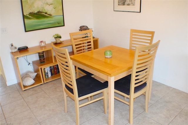 view of tiled dining area